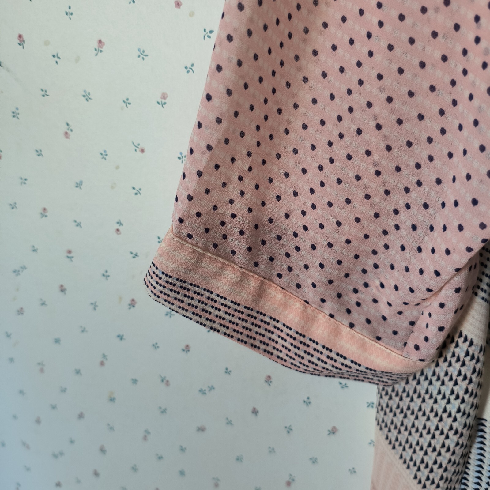 Rose & Olive Top 2X Patchwork Button Down Blouse … - image 7