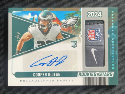 2024 Rookies & Stars Freshman Orientation SHIELD PATCH AUTO Cooper DeJean 1/1