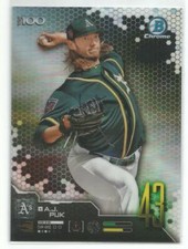 A.J. Puk Oakland A's 2019 Bowman Chrome Scouts Top 100