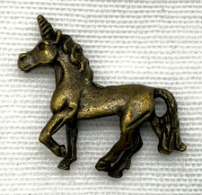 New, Fashion Jewelry, Unicorn Necklace Steel Pendant in brass color