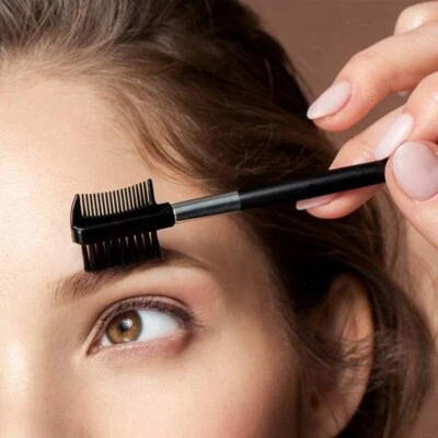 4x Duo 2 in 1 Eyebrow Eyelash Brush Comb Combo Salon Mascara False Eyelash Brush