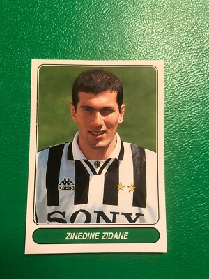 PANINI ZIDANE 1996 1997 STICKER EUROPEAN FOOTBALL STARS RARE