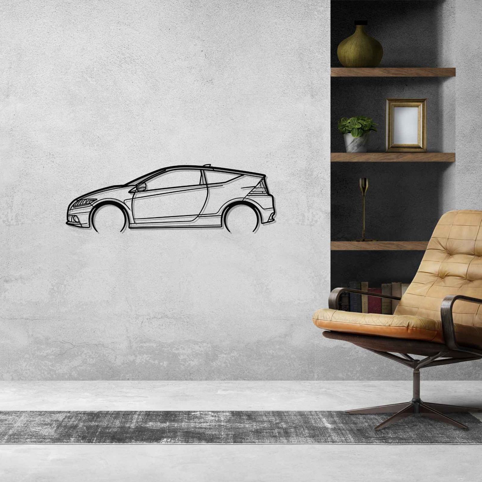 Wall Art Home Decor 3D Acrylic Metal Car Auto Poster USA Silhouette CR-Z 2014