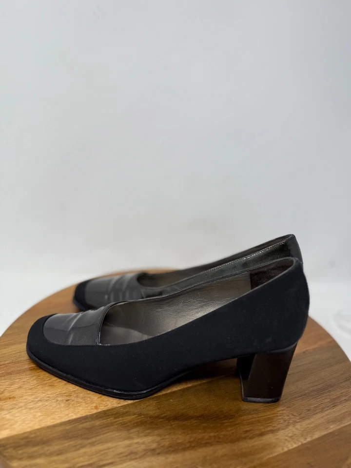 Zapatos de salón Peter Kaiser para mujer color block negro charol bloque tacón talla 5,5 3 Foto 4 de 4