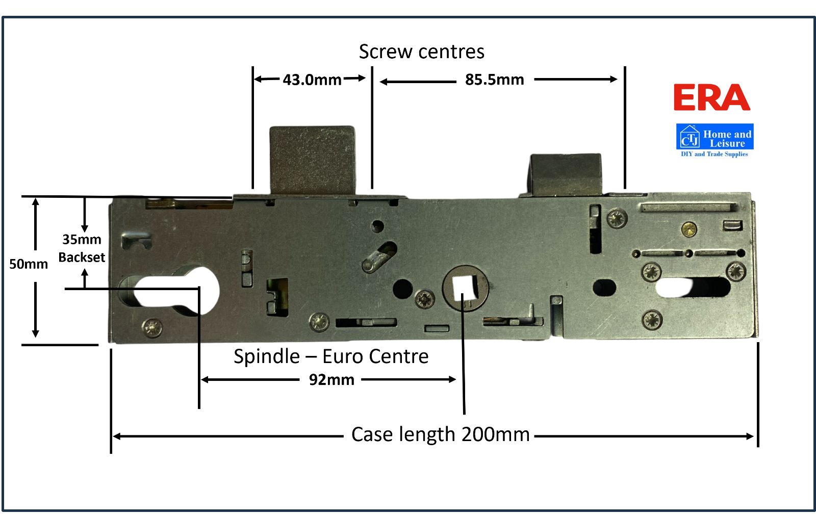 ERA UPVC Door Lock Gearbox 35mm Backset Saracen Surelock Multipoint Fab & Fix