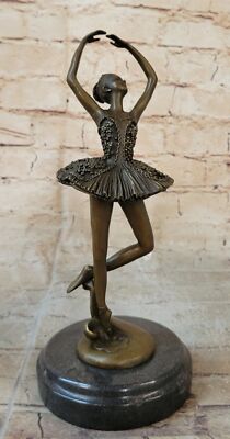 Bronze Statue Home Decor Original Milo Female Dancer Ballet Brown Ballerina
