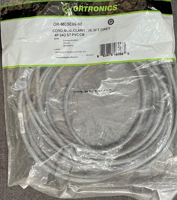 2 PACK Patch Cord CAT5E - OR-MC5E05-08 - 5FT Grey - 2 PACK -