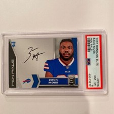 Zack Moss Donruss Elite Pen Pals Auto RC 2020 #PP26 PSA 8 NM-MT Buffalo Bills