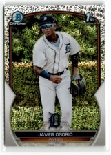 2023 Bowman Chrome Speckle Refractor Javier Osorio /299 #BCP-4 Detroit Tigers