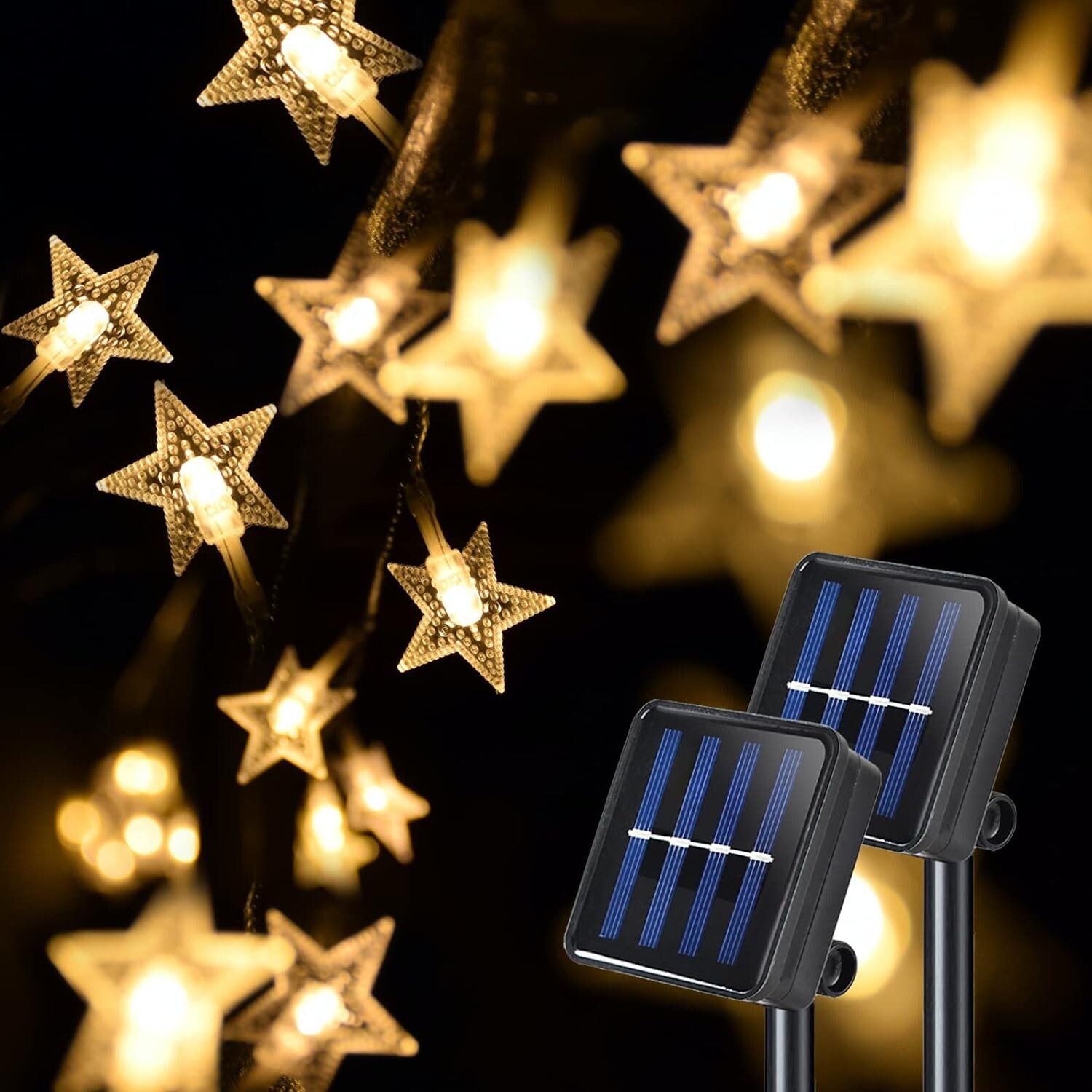 100 LED Star String Lights, Plug in Fairy String Lights Waterproof, Extendable