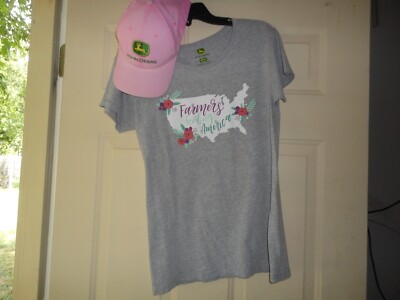 John Deere tee shirt Women s med & John Deere Hat cap  Owner's Edition 2 items