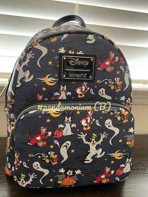 Loungefly Disney Mickey and Friends Not So Scary Halloween AOP Mini Back… Amazon.com | Loungefly Mickey and Friends Not So Scary  main image 2