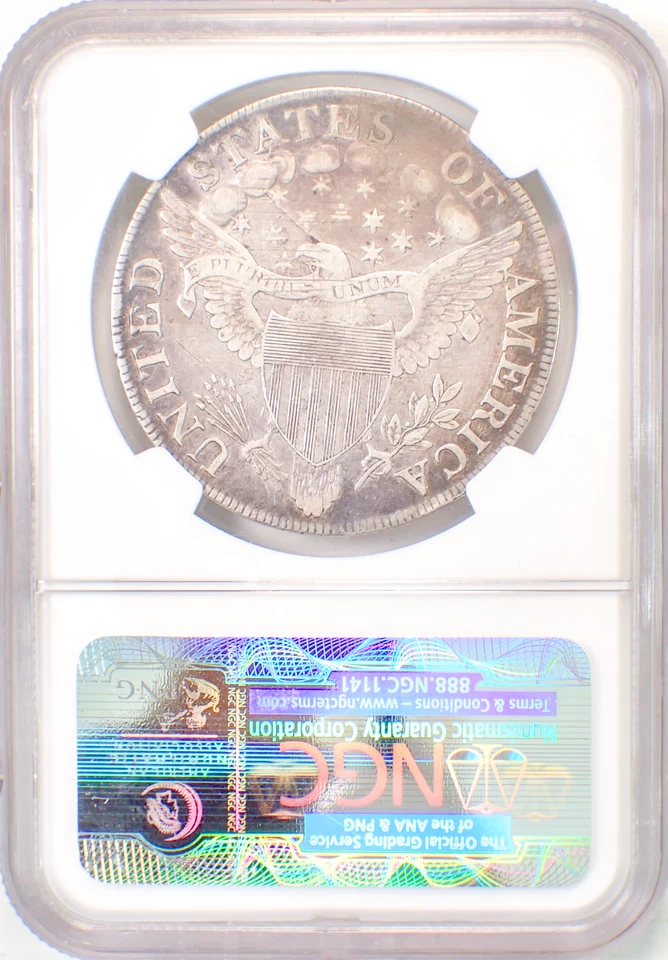 1803 Драпированный Бюст Серебряный Доллар $1 Монета - Сертифицированная NGC Очень хорошее состояние Деталь - Редкая Дата - Изображение 3 из 4