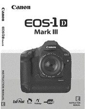 Canon EOS 1D Mark III 212 Page OWNER 'S COMB BOUND COPY INSTRUCTION MANUAL