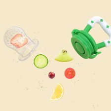 US 3 Pack Baby Food Feeder Fruit Silicone Nipple Teething Toy Soother Pacifier