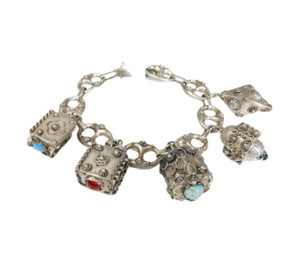 Parure Néo-étrusque En Argent 925 – Bracelet Et Bague Tête De Béliers – Poinçon – Occasion