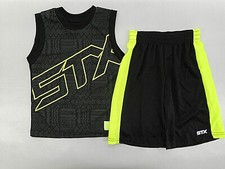 Toddler/Boys STX 32 Black Green Muscle Shirt Shorts 2PC. Set Sizes 2T - 7