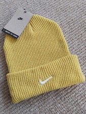 Genuine NIKE Soft Knit Corn Yellow BEANIE Unisex ADULT Hat Toque *Super Comfy*