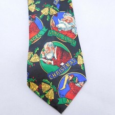 Surrey Christmas Santa Claus Tie Bells & Holly 58" & 4"