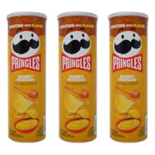 Pringles Honey Mustard Potato Chips 5.5oz 3 Cans Limited Edition