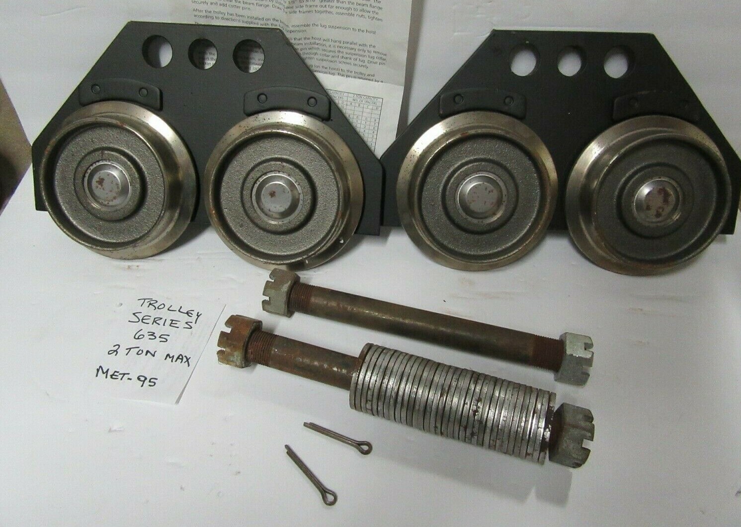 CM Trolley Series 635 2 Ton Low Headroom Trolley TROLLEY ONLY MT951