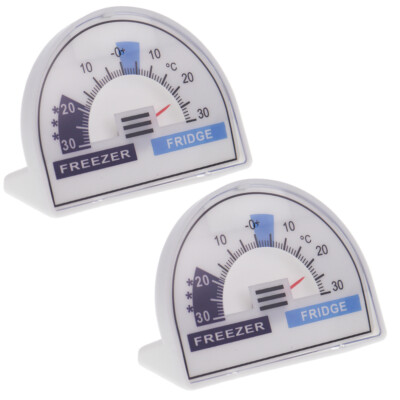 Packung mit zwei Halbmond Zifferblatt Kühl-Gefrierkombinationen Thermometer - IN-197