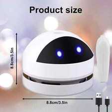 Mini Aspirapolvere da Tavolo Portatile USB per Briciole Scrivania Casa e Ufficio - Miniatura 5