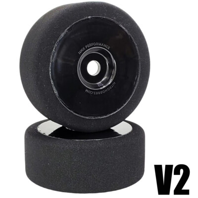 NHX RC V2 1/8 Alpha SH40 Foam Tires/Wheels 104mm (2) Speed Drag Bash -Black