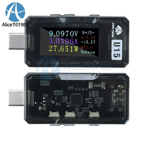 USB Digital Voltage Current Meter Power Capacity Tester 4-25V5A Charger Detector