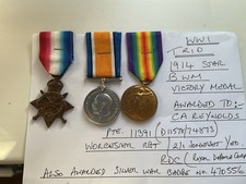 Scarce Worcestershire Regiment WW1 1914 Mons Star Trio Medal Trio