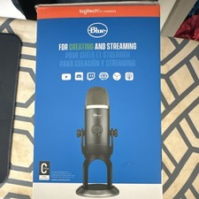 Blue Yeti X USB Microphone Black Freestanding Mute Button Adjustable Stand