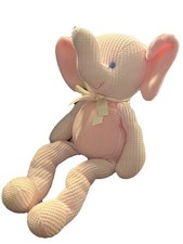 Rare Arominals Pink Elephant Thermal Waffle 10" Bean Bag Plush Lovey