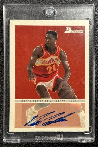 DOMINIQUE WILKINS 2009-10 BOWMAN 48 #48A-DWI AUTOGRAPHS AUTO HAWKS