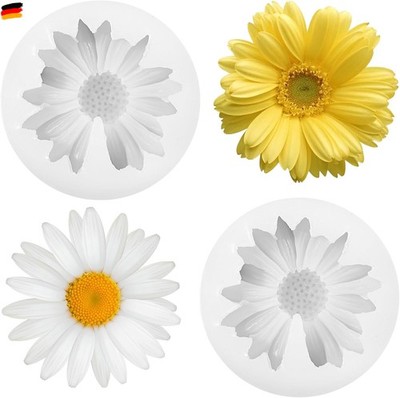 2 Stück 3D Gänseblümchen Silikonform,Ymapinc Silikonformen Gießformen Tra