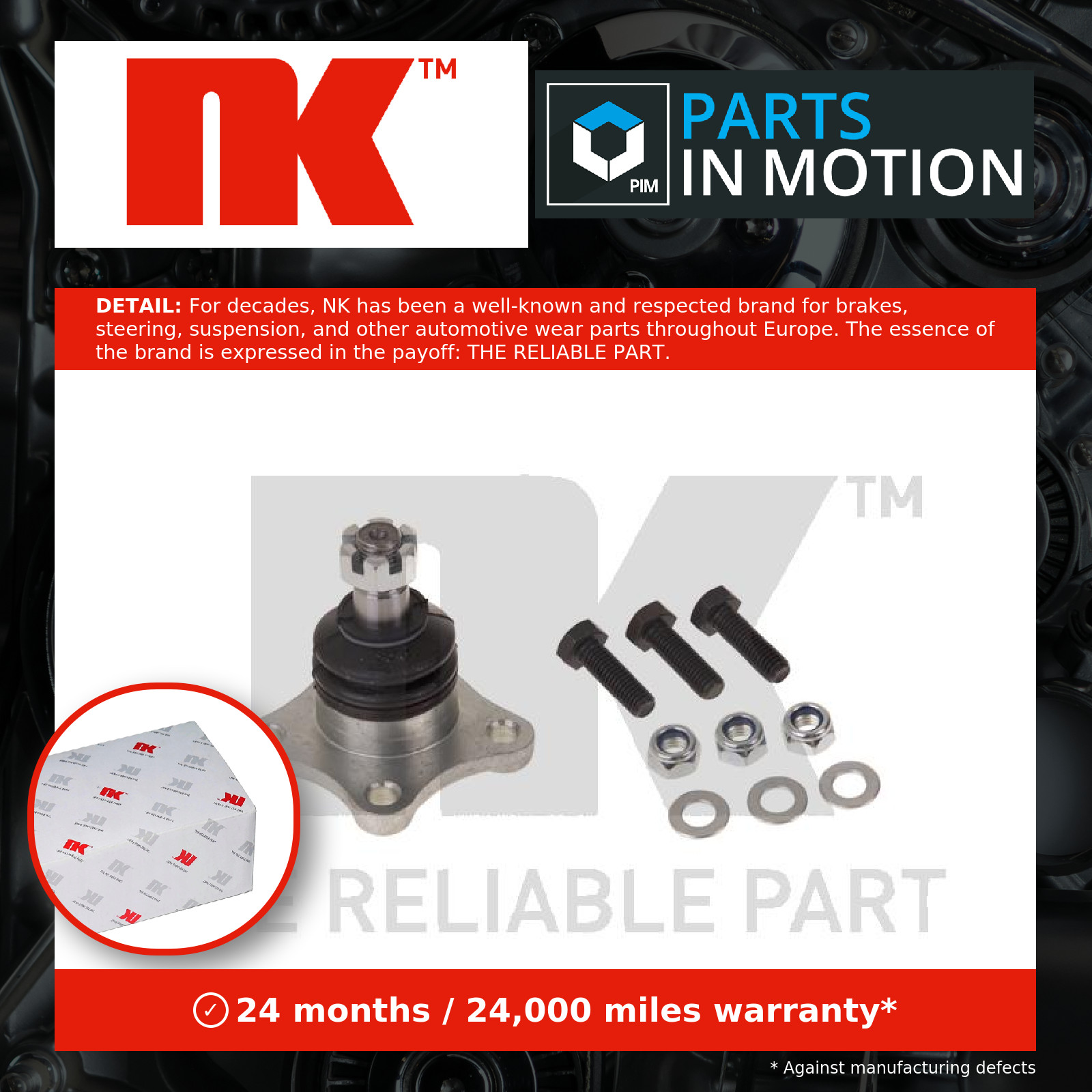 Ball Joint 5043012 NK Suspension MB860829 MB860830 Genuine Quality Guaranteed