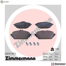 BRAKE PAD SET DISC BRAKE 22031.195.1 FOR MERCEDES-BENZ C-CLASS/Convertible 2.0L