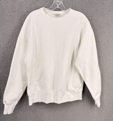 Vtg Champion Reverse Weave Crewneck Men s White M Sweatshirt Honduras Blank