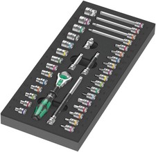 Wera 9720 Schaumstoffeinlage mit Zyklop Knarre 1/4 Set 37-teilig