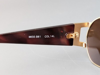 GIANNI VERSACE Mod.S61 col 14L Sunglasses Gold Brown Frame Medusa