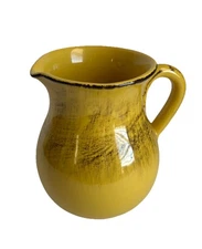 De Silva Terre D'Umbria~Yellow Rustic Pitcher~Made in ITALY 6.5 inches 