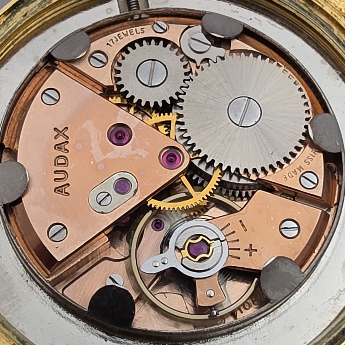 【セール中】1950-1960年代ヴィンテージSLOAN社置時計 JW0009 Vintage AUDAX by FORTIS men's manual wind watch ETA 1080 17Jewels