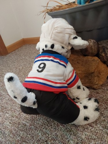 2001 VINTAGE THE Bear Factory Plush Stuffed Dalmatian Hockey Jersey Rare Dog Toy - Picture 6 of 8