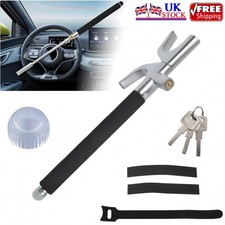 Image of STEERING WHEEL LOCK UNIVERSAL HEAVY DUTY HIGH SECURITY CAR VAN CROOK LOCK KIT UK