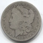 1880-O - MORGAN SILVER DOLLAR - 90 % SILVER- LOT # 141- GOOD YEAR