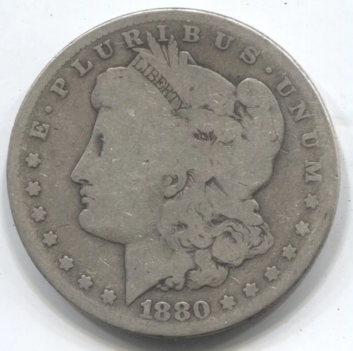 1880-O - MORGAN SILVER DOLLAR - 90 % SILVER- LOT # 141- GOOD YEAR