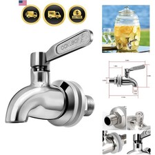 Beverage Dispenser Replacement Spigot, Stainless Steel Spigot Polished Finish...