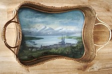 Rare Panier En Bronze Fond Huile Sur Toile Signée ARAM