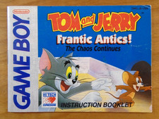 Tom and Jerry Frantic Antics The Chaos Continues Game Boy Manual Only