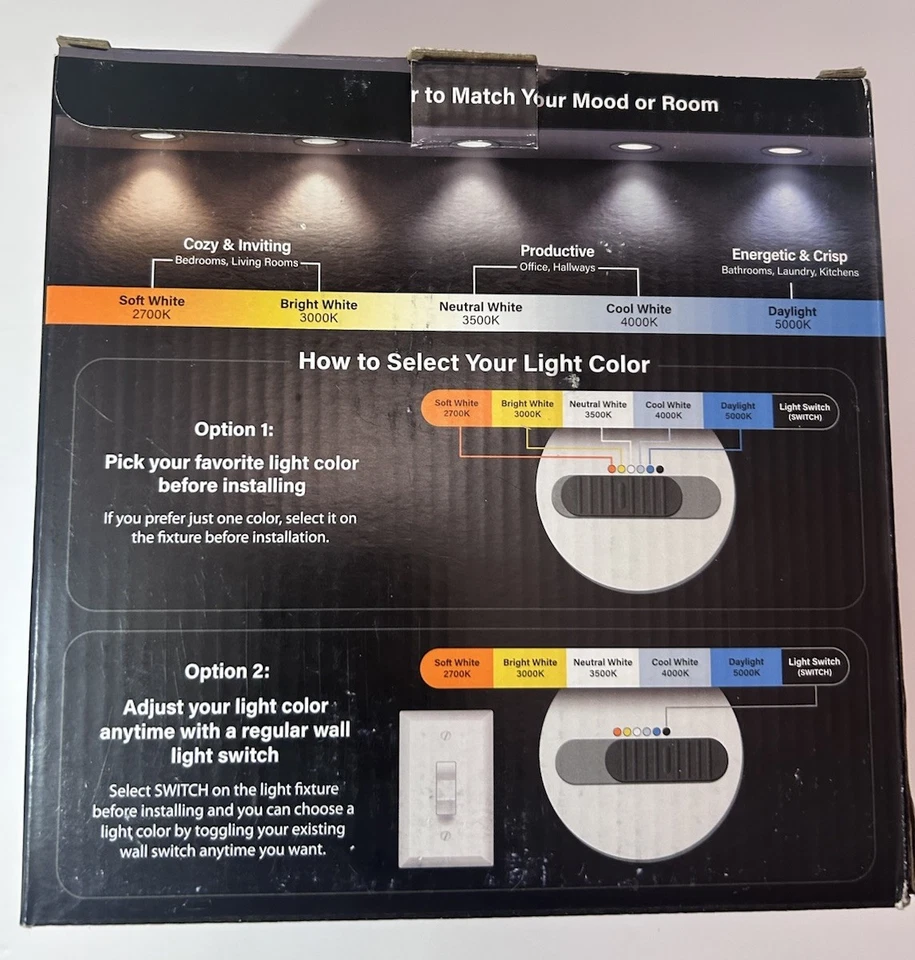 Downlight LED empotrado con cuchara ajustable de 5-6 pulgadas, colores seleccionables, regulable... Foto 4 de 4