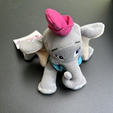 Disney DUMBO Plush Bean Bag Toy With Feather 8  Stuffed Animal Hang Tag